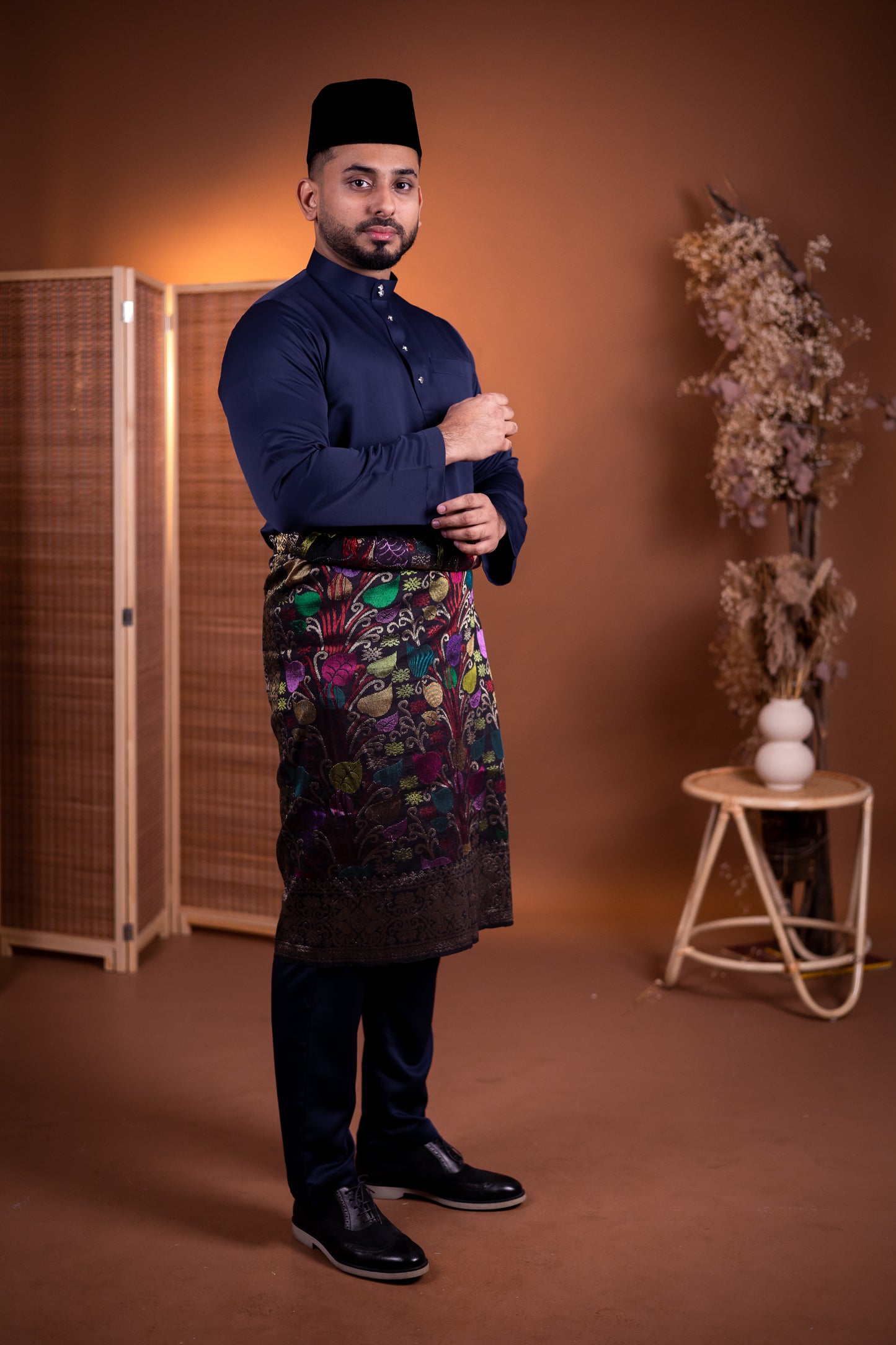 Maysha Baju Melayu Modern Regular Fit Satin Silk