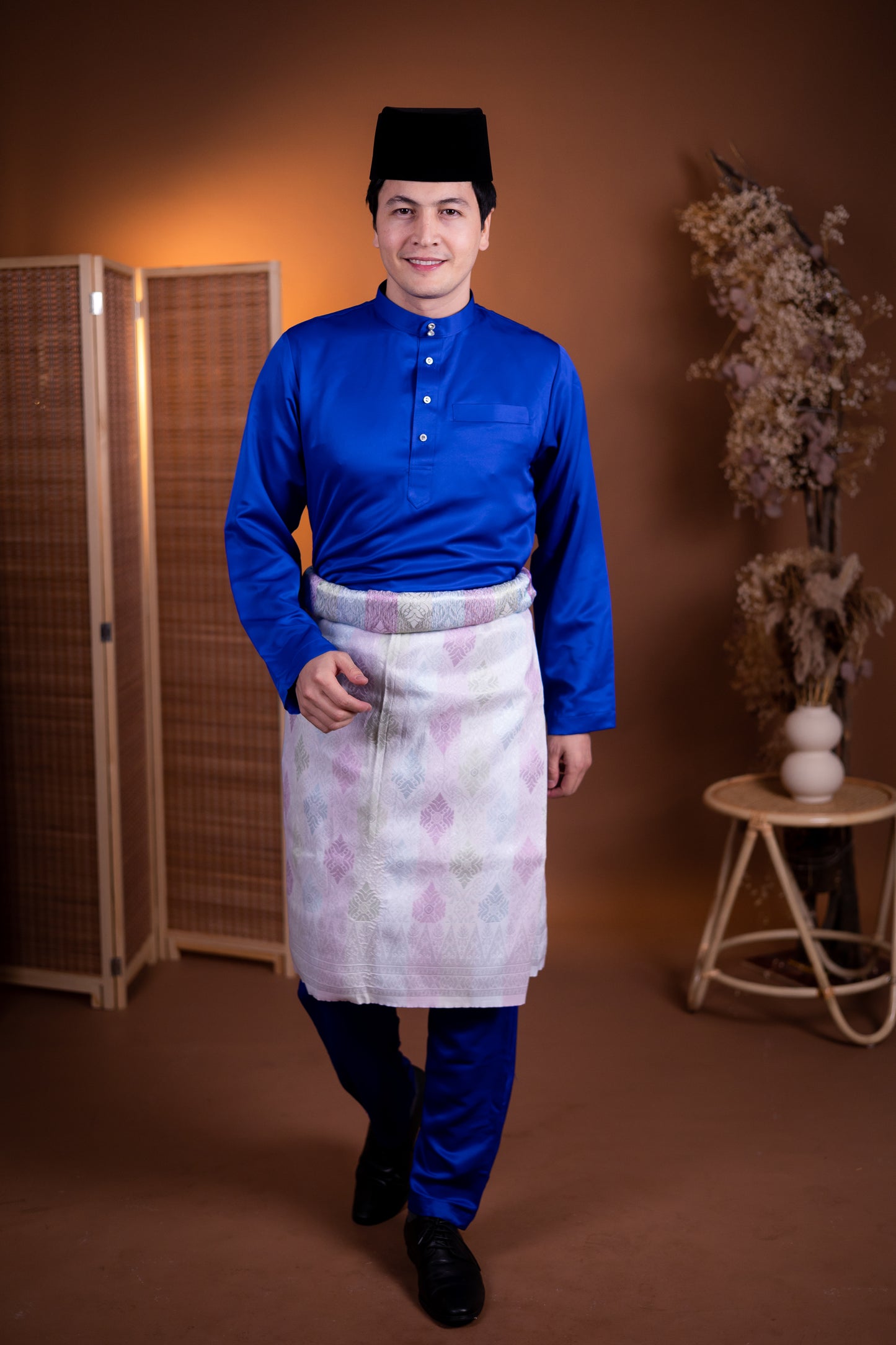 Maysha Baju Melayu Modern Regular Fit Satin Silk