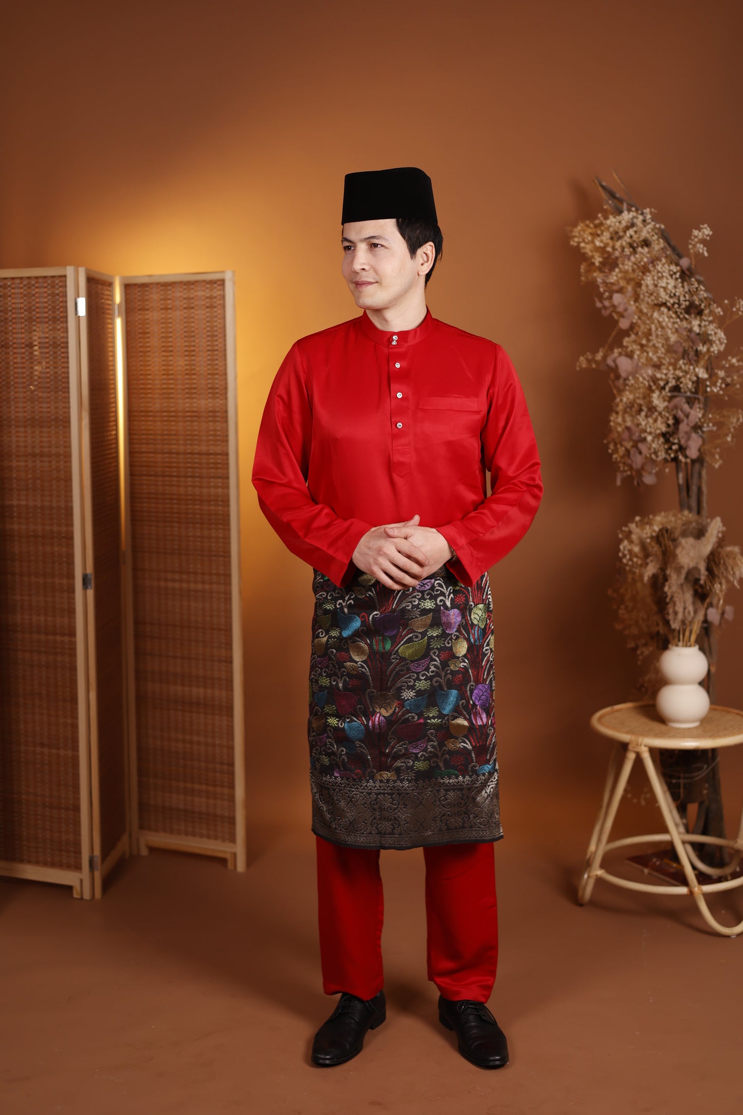 Maysha Baju Melayu Modern Regular Fit Satin Silk